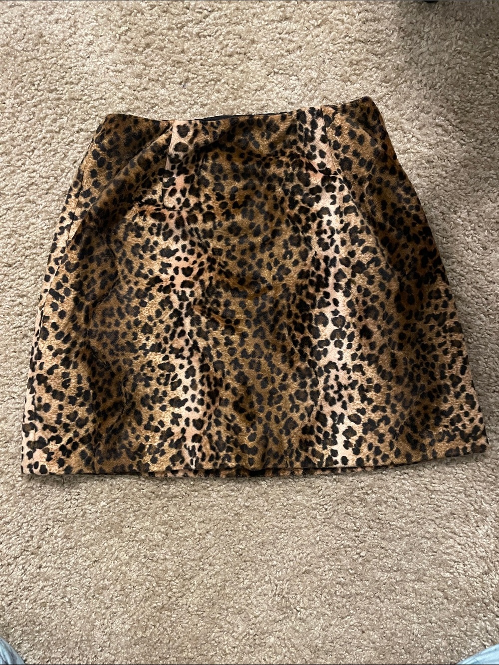 Hugo Buscati Leopard Print Mini Skirt - Brown & Black
